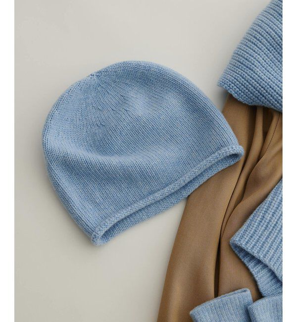 Hoaw.「【Hoaw.】カシミヤビーニー」|ハット|サックスブルー