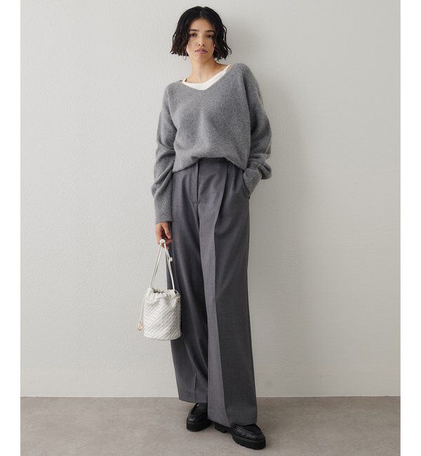  「フォックスウール Vネックプルオーバー」|ニット・セーター|