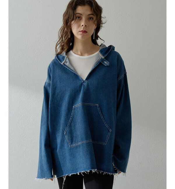  「【インフルエンサーコラボ】デニムフーディー」|シャツ・ブラウス|