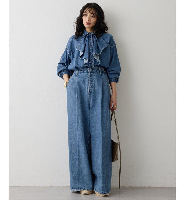  「ワイドデニムイージーパンツ」|デニム|