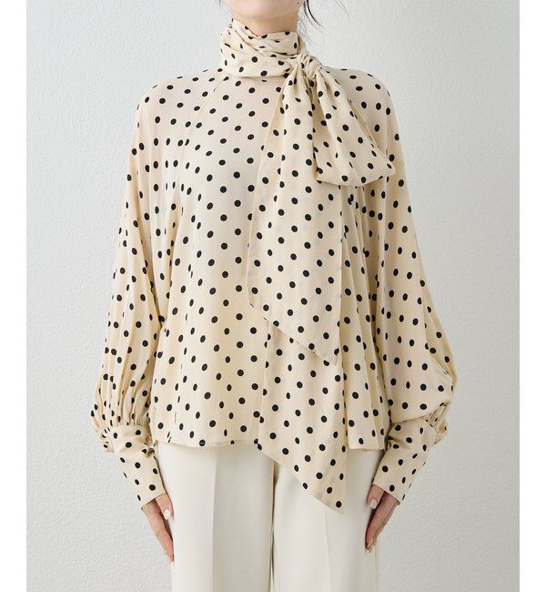  「ドットボウタイブラウス」|シャツ・ブラウス|