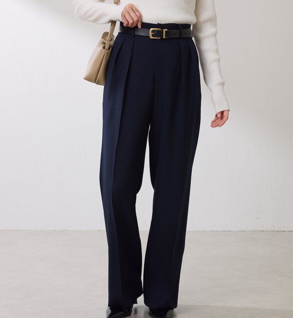  「ウールライクタックパンツ」|チノ|