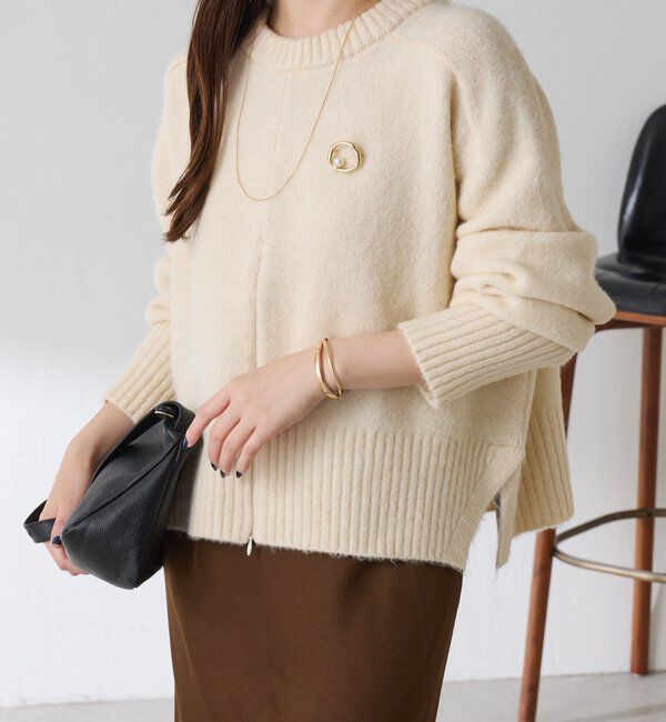  「ヤクライクショートニット」|ニット・セーター|オフホワイト