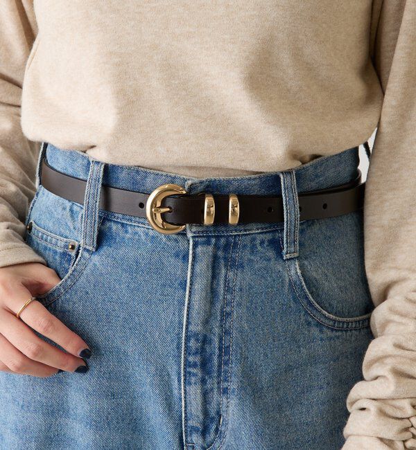  「【PAPILLONNER/パピヨネ】ラウンドバックルベルト」|ベルト|