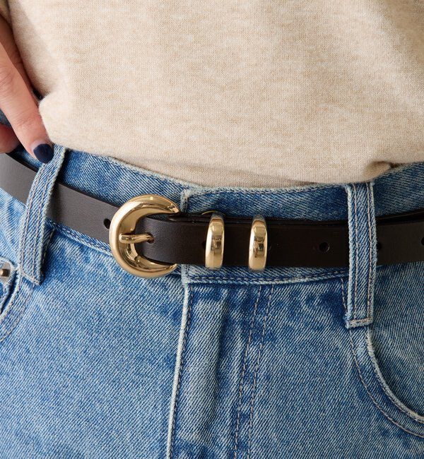  「【PAPILLONNER/パピヨネ】ラウンドバックルベルト」|ベルト|