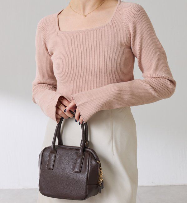  「深スクエアリブニット」|ニット・セーター|