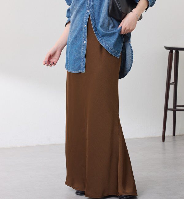  「【IDE監修大きめサイズ/WEB限定リバイバル】サテンマーメイドスカート」|スカート|