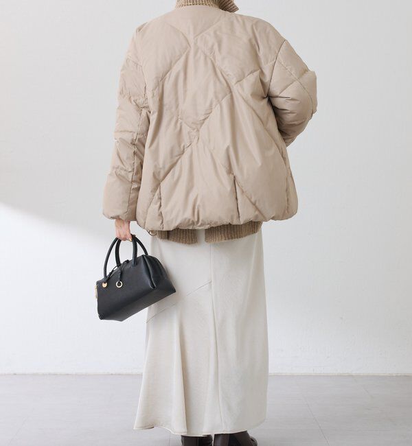  「【マット見え/軽量コート】ライトエンボスノーカラーダウン」|その他|