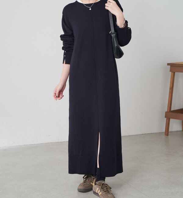  「【前後２通りで着れる】2WAYニットワンピース」|ワンピース|