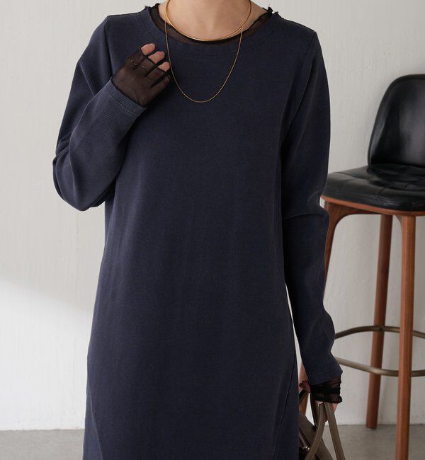  「Q.anos チュールドッキングワンピース」|ワンピース|