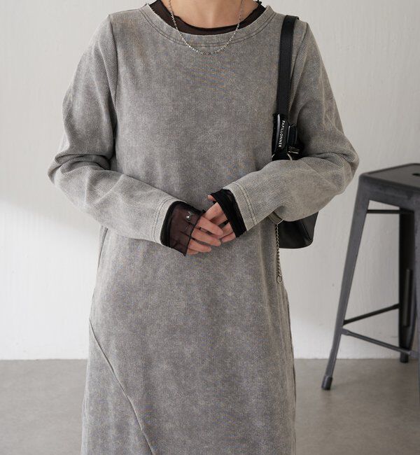  「Q.anos チュールドッキングワンピース」|ワンピース|