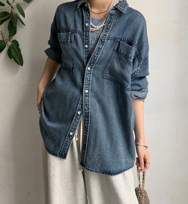  「リヨセルデニムポケットシャツ」|シャツ・ブラウス|