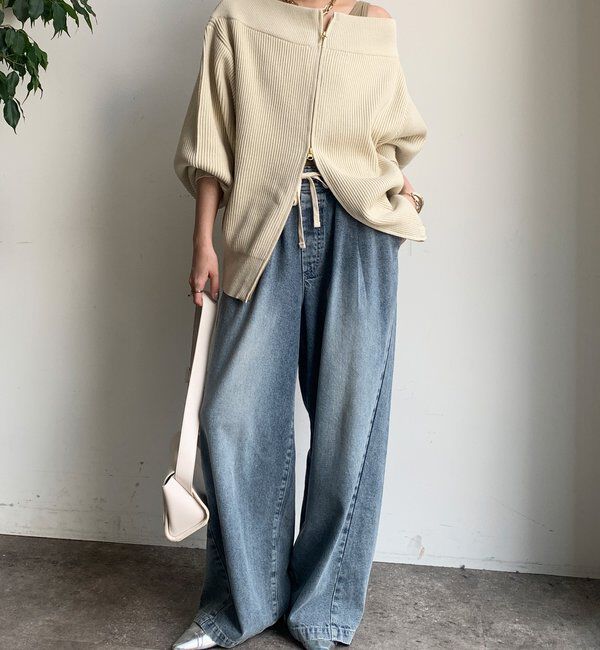  「フロントジップニット」|ニット・セーター|