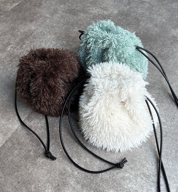  「シャギー巾着バッグ」|トートバッグ|