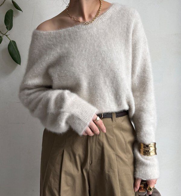  「ファーカシミヤプルオーバー」|ニット・セーター|