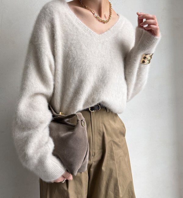  「ファーカシミヤプルオーバー」|ニット・セーター|