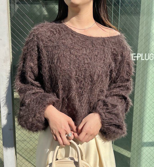  「【2WAY】フェザードッキングニットカーディガン」|カーディガン|