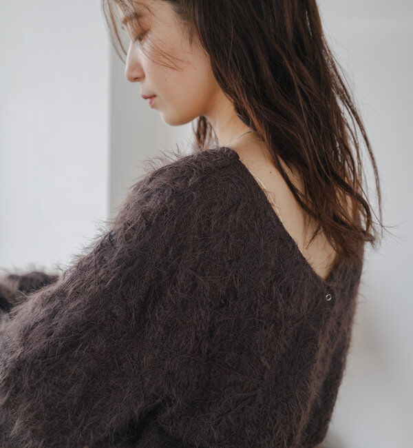  「【2WAY】フェザードッキングニットカーディガン」|カーディガン|