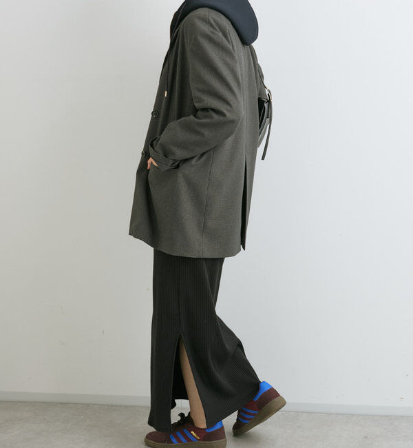  「【WEB限定/キレイめ上品】スポンジダンボールZIPパーカーカットソー」|パーカー|