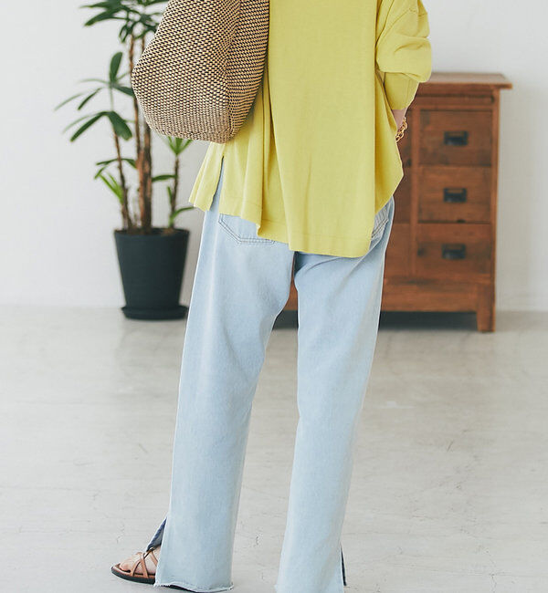  「【全骨格美脚見え！】slit DENIM」|デニム|