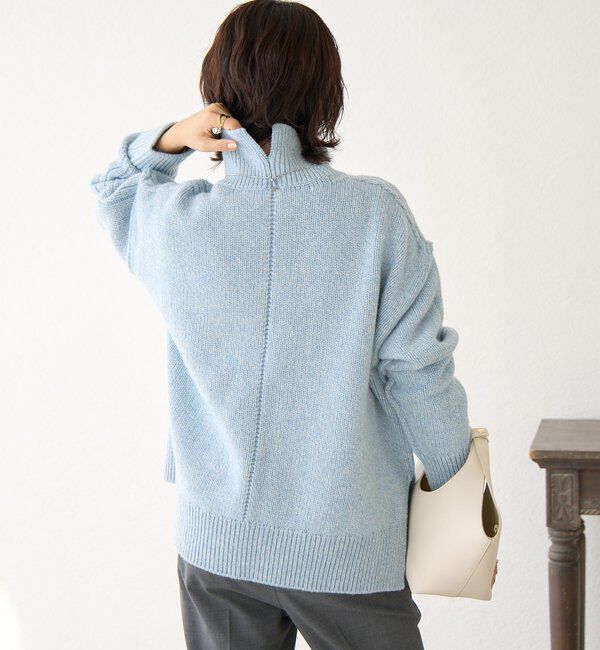  「【暖かな素材感/リバイバル】MIXヤーンタートルニット」|ニット・セーター|