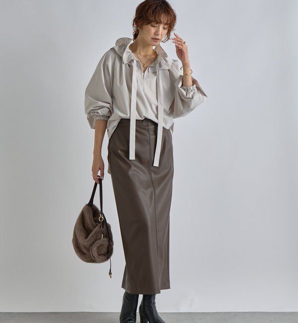  「【シーズンムード高まる】フェイクファーバケット2WAYバッグ」|クラッチバッグ|