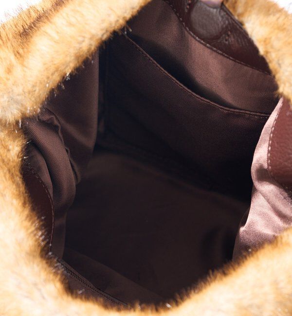  「【シーズンムード高まる】フェイクファーバケット2WAYバッグ」|クラッチバッグ|