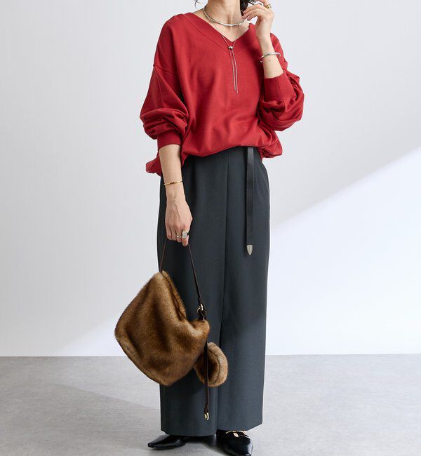  「【シーズンムード高まる】フェイクファーバケット2WAYバッグ」|クラッチバッグ|