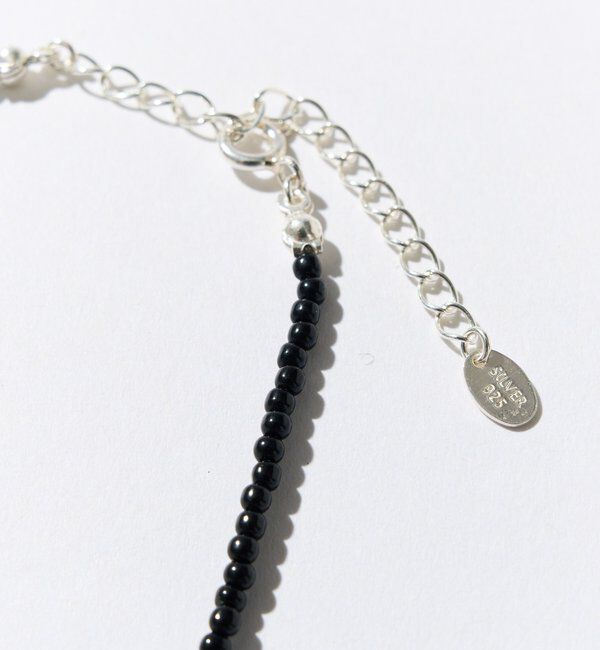  「【モードな印象】ブラックビーズアクセントチョーカー」|ブローチ・コサージュ|