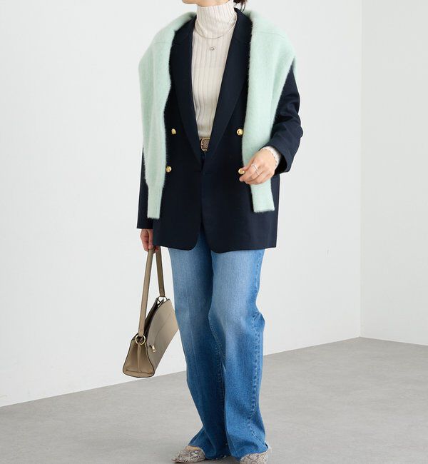  「【軽い着心地】ピーチツイルピークドラペルジャケット」|テーラードジャケット|