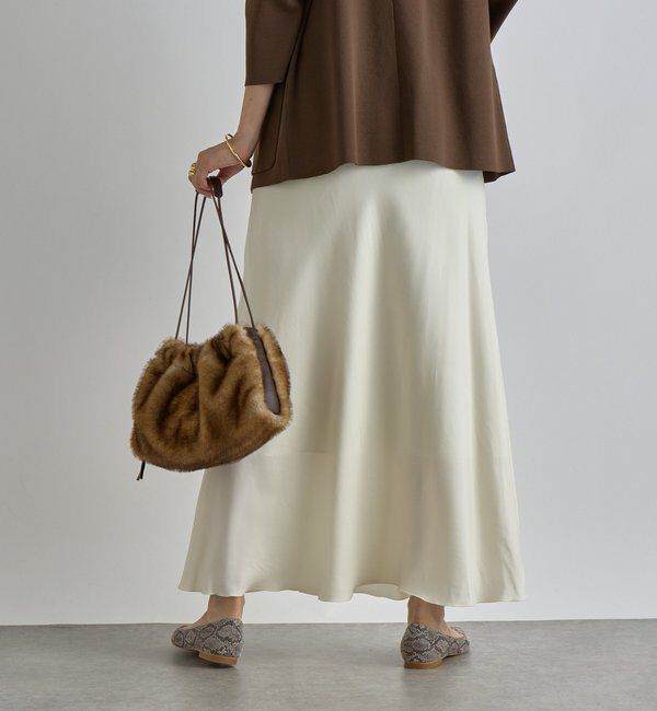  「【上品な揺れ感】キュプラ混バイアススカート」|スカート|