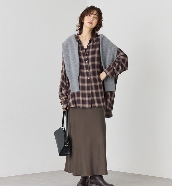  「【上品な揺れ感】キュプラ混バイアススカート」|スカート|