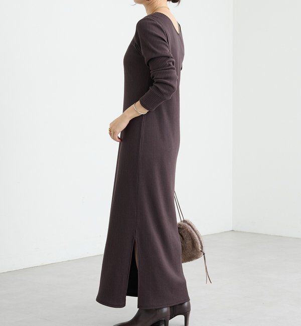  「【全骨格細見え】NEW2WAYロングリブワンピース」|ワンピース|