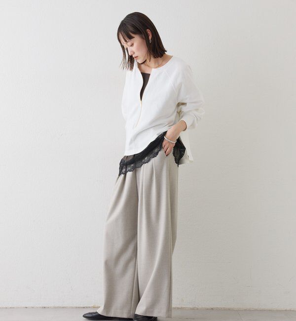  「予約【新色追加/抜け感◎】ハーフZIPスウェット」|Tシャツ・カットソー|