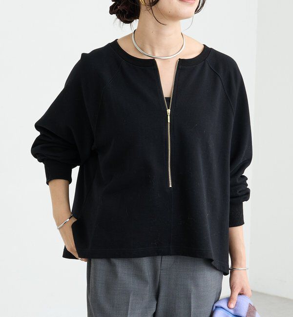  「予約【新色追加/抜け感◎】ハーフZIPスウェット」|Tシャツ・カットソー|