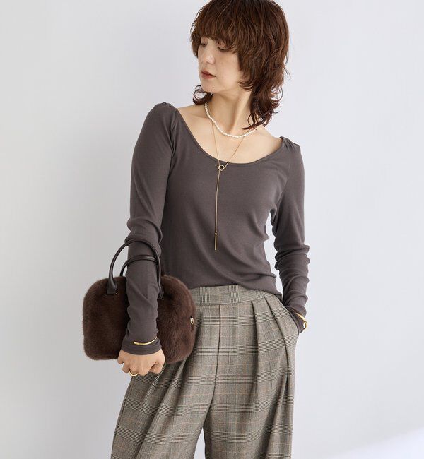  「【リバイバル/新色追加】バレリーナネックカットソー」|Tシャツ・カットソー|