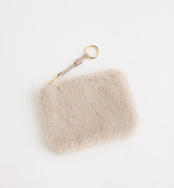  「【コーデの主役に】ポーチ付きフェイクファートート」|クラッチバッグ|