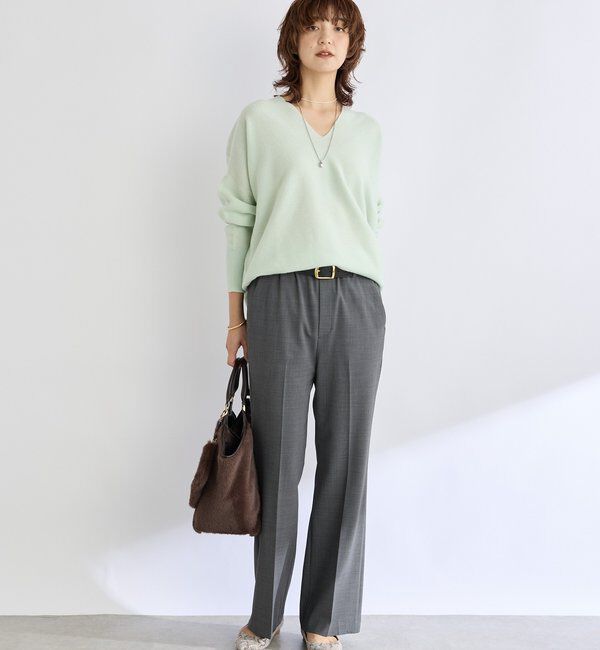  「【コーデの主役に】ポーチ付きフェイクファートート」|クラッチバッグ|