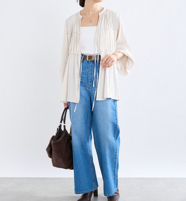  「【コーデの主役に】ポーチ付きフェイクファートート」|クラッチバッグ|