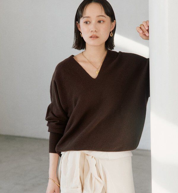  「【リバイバル/新色追加/7色展開】ウール100NEWバックボリュームニット」|ニット・セーター|