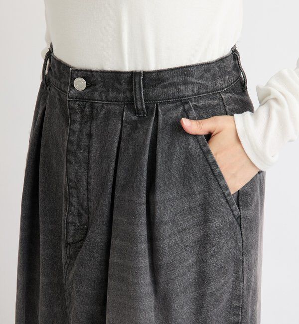  「【MONN.:.(モン)】タックコクーンマキシスカート」|スカート|