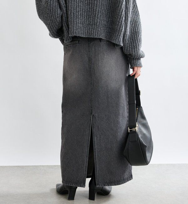  「【MONN.:.(モン)】タックコクーンマキシスカート」|スカート|