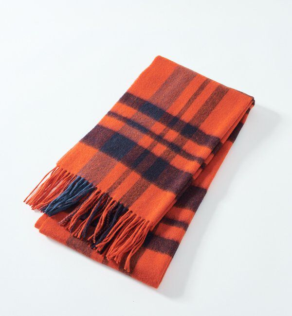  「【秋冬の差し色に】ウールカラーチェックストール」|ストール|
