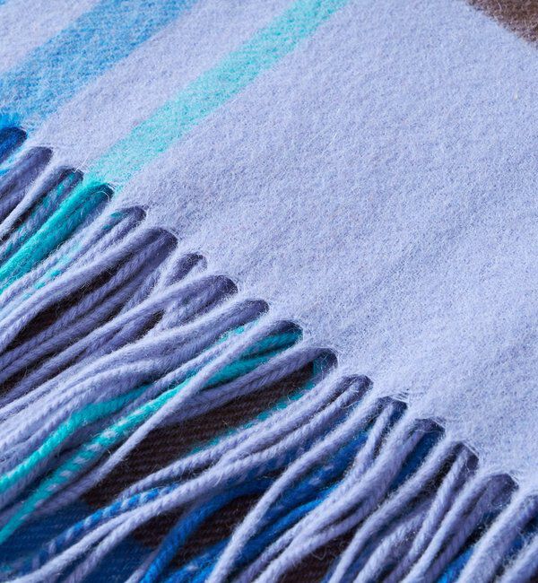  「【秋冬の差し色に】ウールカラーチェックストール」|ストール|