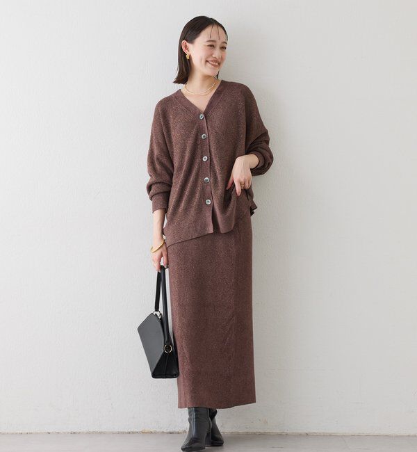  「【セットアップ対象】ラメモールニットタイトスカート」|スカート|