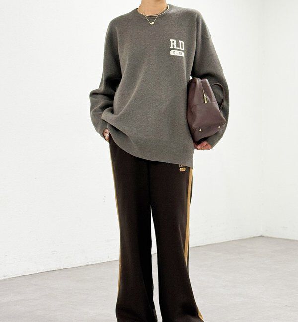  「【バックロゴが目を惹く】アスレチックロゴニット」|ニット・セーター|