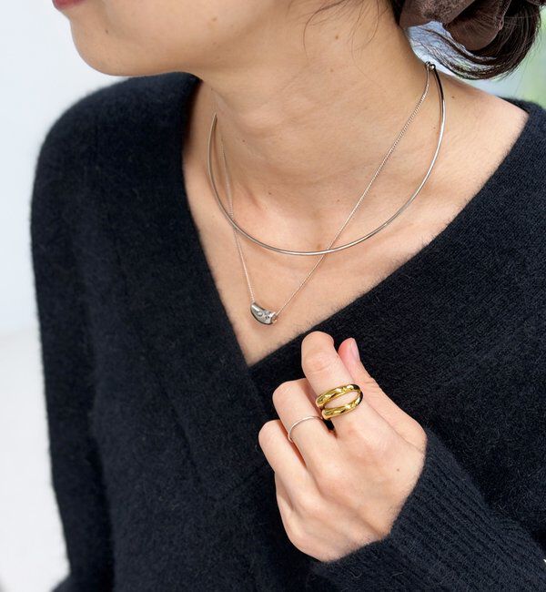  「【着けるだけできまる】レイヤードチョーカー」|ブローチ・コサージュ|シルバー