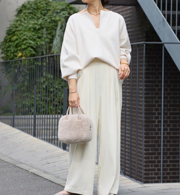  「【抜け感◎】キーネッククッションニット」|ニット・セーター|