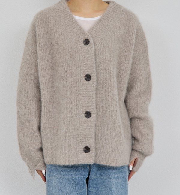  「ファーVネックカーディガン」|ニット・セーター|