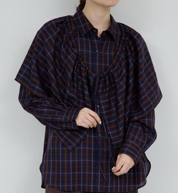  「【HERITANOVUM】ケープシャツ」|シャツ・ブラウス|